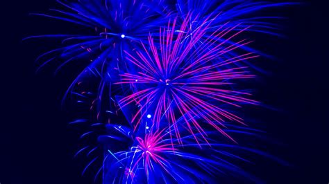 Download Wallpaper 1366x768 Fireworks Salute Sparks Sky Dark Tablet