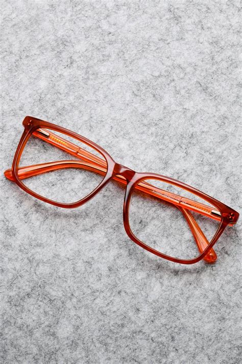 Z1003 Rectangle Red Eyeglasses Frames Leoptique