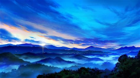 Anime Mountains Wallpapers Top Free Anime Mountains Backgrounds Wallpaperaccess