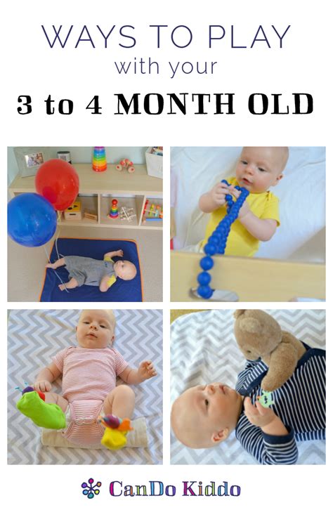 All you have to do is ensure that the toy looks attractive, makes engaging sound. 3 to 4 MONTH OLD: Baby Milestones & Play | CanDo Kiddo ...