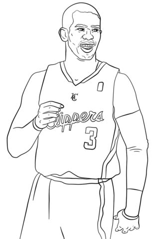 Printable kobe bryant coloring pages. Chris Paul coloring page | Free Printable Coloring Pages