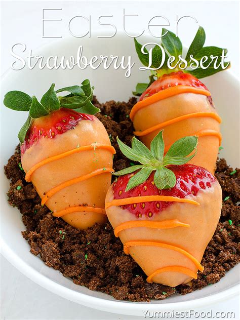 These desserts are way better than whatever the easter bunny put in your basket. Easter Strawberry Dessert - Recipe from Yummiest Food Cookbook
