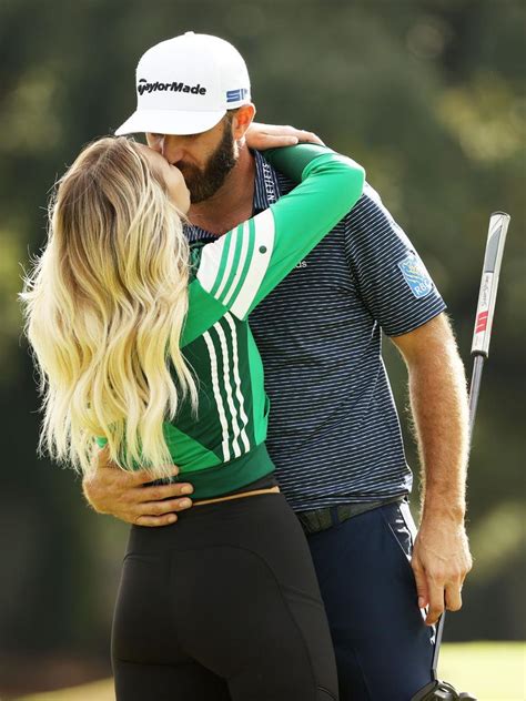 Masters 2020 Dustin Johnson Paulina Gretzky Celebration