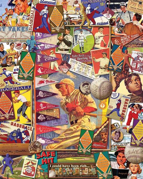 Jigsaw Puzzle Sports Baseball Batter Up 1000 Piece New Made In Usa Ebay