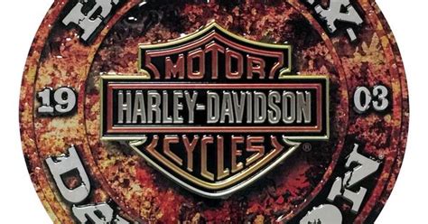 Harley Davidson Stone Rust Sign Harley Davidson Rust And Emboss