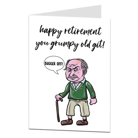 Funny Rude Humorous Happy Retirement Card For Men Grumpy Old Git Ebay