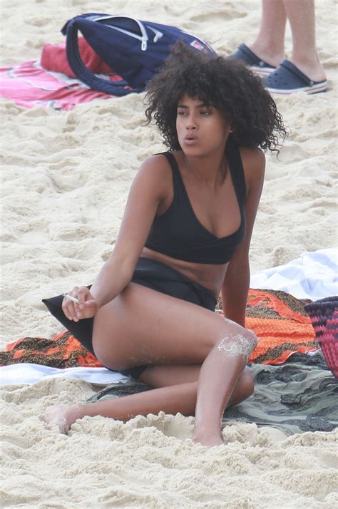 Imaan Hammam In Black Bikini Gotceleb