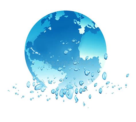Earth And Water Drops Stock Vector Illustration Of Ecologic 7560047