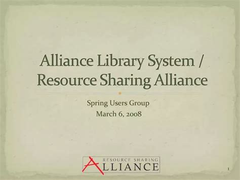 Ppt Alliance Library System Powerpoint Presentation Free Download