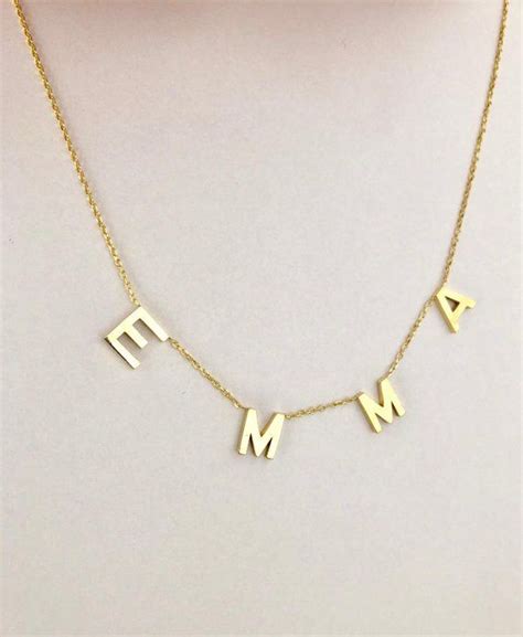 Initial Necklace Name Necklace Letter Necklace Letter Name Etsy In