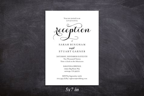 Printable Wedding Reception Invitation Template 519176 Card And