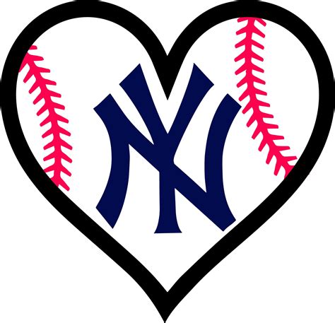 30 Off New York Yankees Baseball L Love Heart File Decal For Etsy