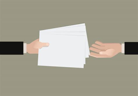 Hands Give Folder Document Papers Illustrations Royalty Free Vector