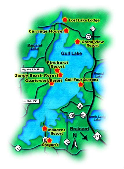 Boat rentals & jetski rentals brainerd lakes area, minnesota. Gull Lake Minnesota - Resorts Map | THE MINNESOTA WE LOVE ...