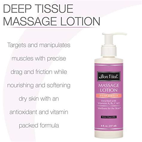 Bon Vital Deep Tissue Massage Lotion For Deep Tissue Massages And Muscle Relaxation
