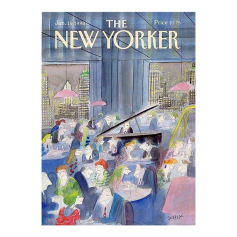 1990 Vintage New Yorker Cover January 15 Jean Jacques Sempe Original New Yorker Magazine