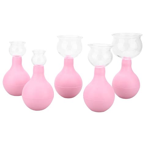 Cupping Therapy Set Glass Chinese Medical Body Cup Vacuum Cupping Set Rubber Head Glass Massage