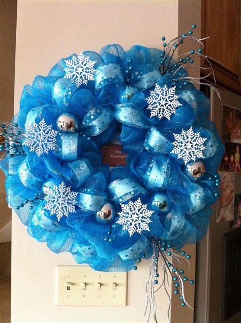 Snowflake Deco Mesh Holidaywinterchristmas Wreath My Beautiful New