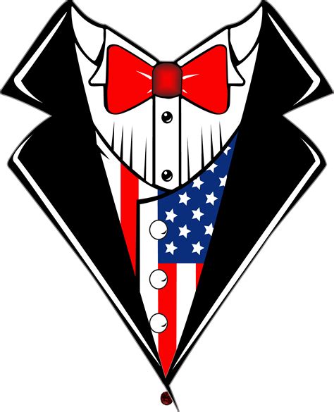 Suit Clipart Tye American Flag Tuxedo T Shirt Free Transparent Png
