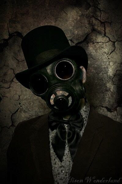 Gas Mask Bowler Hat Gas Mask Art Gas Mask Girl Gas Mask