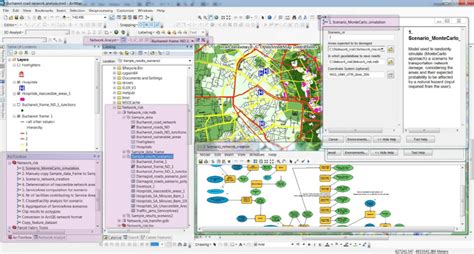 Screen Capture Of Arcgis Desktop Arcmap With Network Risk Toolbox