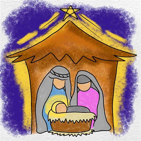 Nativity Drawing Helloartsy