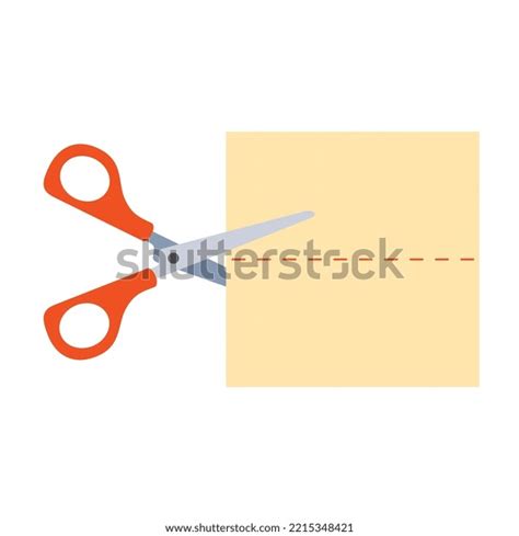 Drawing Cutting Paper Scissors Stock Vector Royalty Free 2215348421
