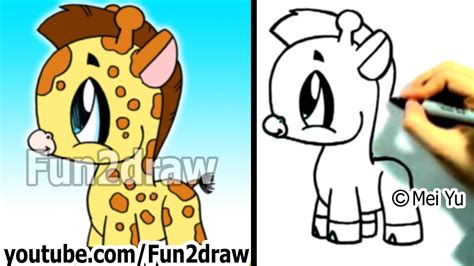 Easy how to draw cute animals. Cute Drawings Animals | kids drawing coloring page | Fun2draw, Cartoon drawings of animals ...