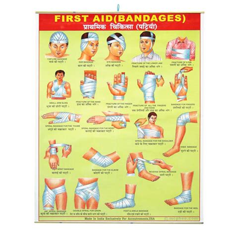 First Aid Bandages Indian Poster First Aid Survival Skills