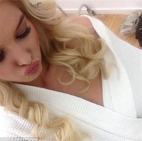 Actress Helen Flanagan Posts Duck Face Selfie While Taking A Break On A