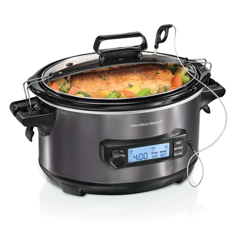 Slow cookers typically create healthier meals. Hamilton Beach Temp Tracker™ 6 Quart Slow Cooker - 33866