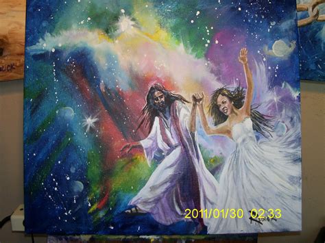 20x24 Acry Dancing With The Starspainted Live Jesus And Bride