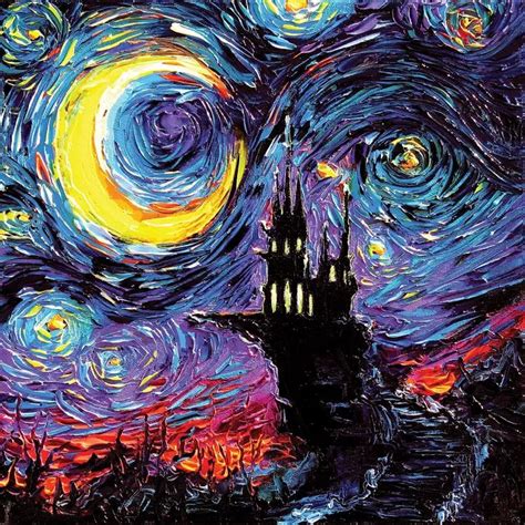 The Haunting Of Van Gogh Art Print By Aja Trier Icanvas Castle Art