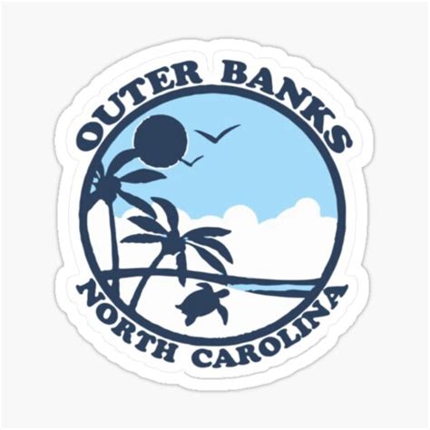 Outer Banks North Carolina Sticker For Sale By Maddiesartworks