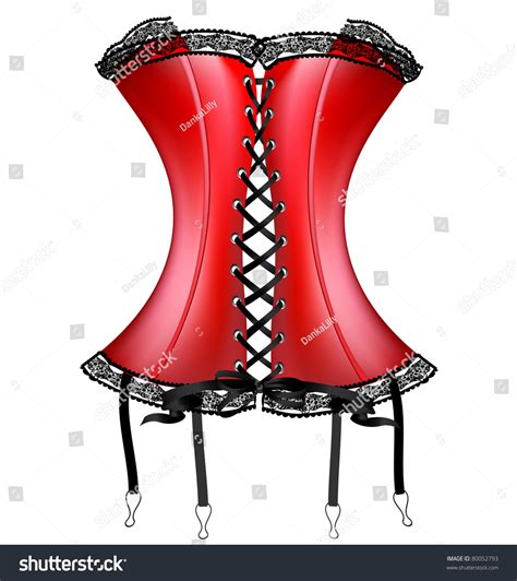 Ladys Red Corset Stock Vector Royalty Free 80052793 Shutterstock