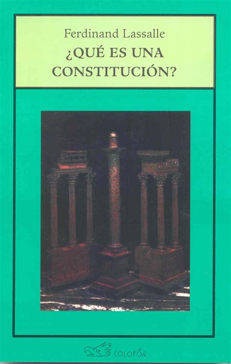 ¿qué Es Una Constitución Lassalle Ferdinand Libro En Papel