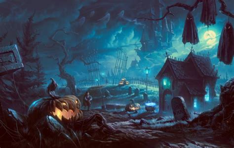 Free Download Halloween Dark House Moon Tree Forest Wallpaper 1920x1200