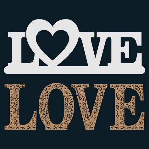 Hand Lettering Love Love Heart Relationship Topper Phrase For