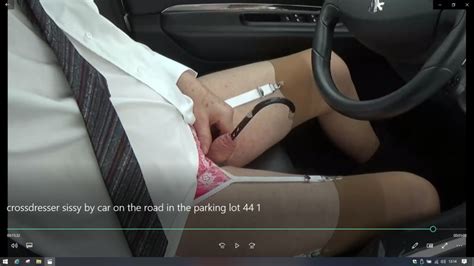 Crossdresser Sissy By Car On The Road In The Parking Lot Pics