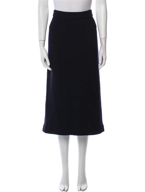 Chanel Tweed Pencil Skirt Blue Skirts Clothing Cha158951 The
