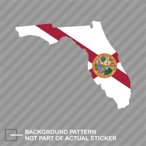 Florida State Shaped Flag Sticker Decal Vinyl Fl Ebay