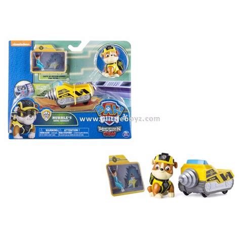 Paw Patrol Mission Paw Rubbles Mini Miner Figure And Vehicle