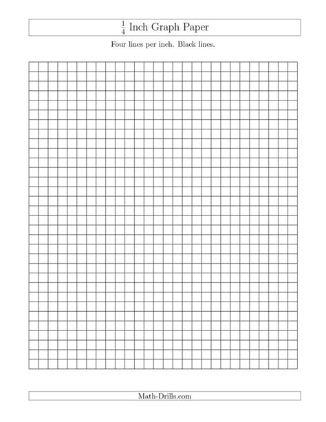 1 4 Inch Graph Paper Printable Math Worksheets Printable Numbers