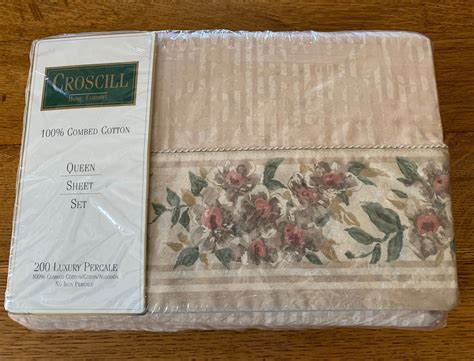 Croscill 4 Pc Queen Sheet Set Vintage 100 Combed Cotton Etsy In 2021