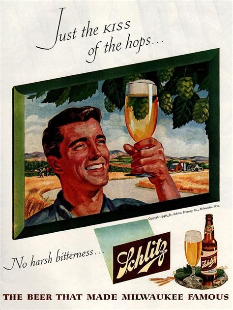 Original 1946 Schlitz Beer Ad Beer Ad Schlitz Beer Alcohol Ads