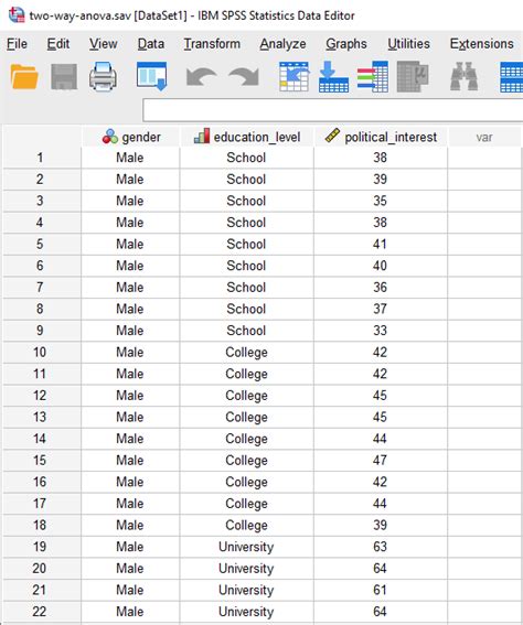 Two Way Anova In Spss Statistics Step By Step Procedure Including