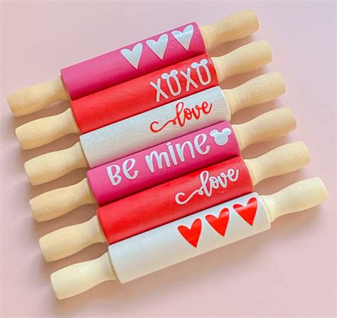 Valentines Mini Rolling Pin Wooden Rolling Pin Etsy