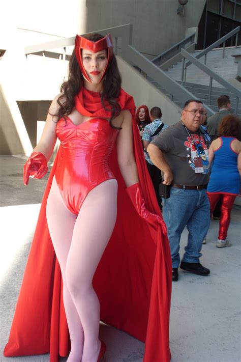 scarlet witch would love to see her in that costume in avengers 2 d cosplay red leotard