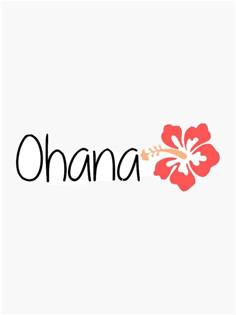 Ohana Sticker For Sale By Happyk8e Redbubble