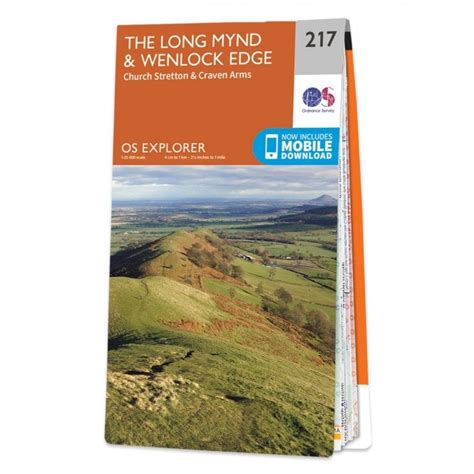 Ordnance Survey Explorer Map 217 The Long Mynd And Wenlock Edge